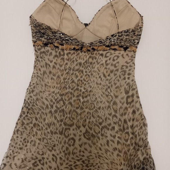 Beautiful animal print cocktail dress with sequins - Picture 5 of 5